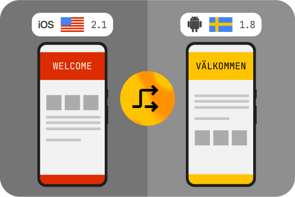 Two phones in two different languages