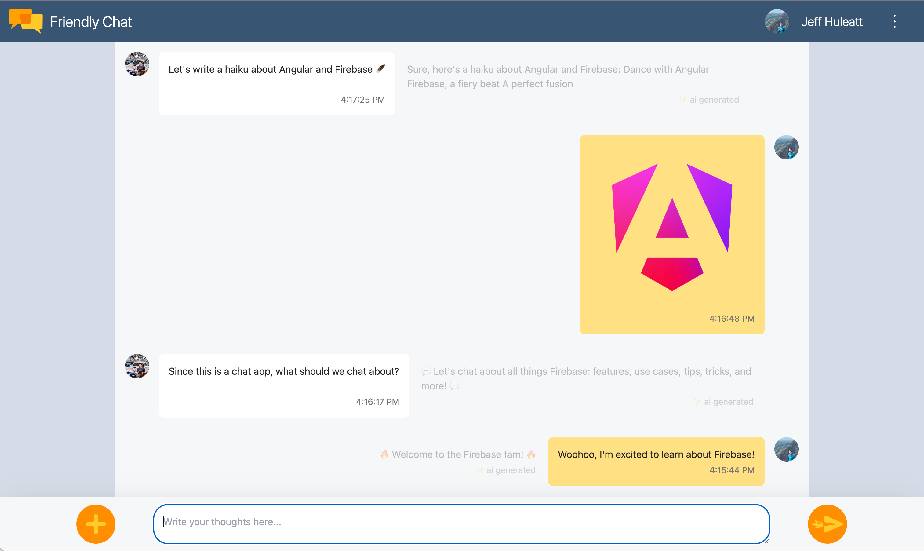Eine Chat-App, in der Nutzer über Firebase diskutieren
